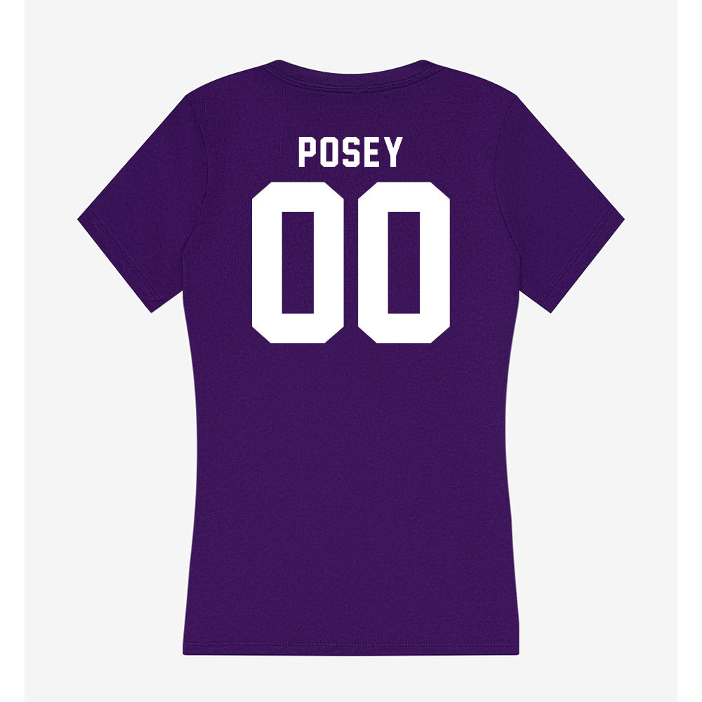 TCU - NCAA Men's Basketball : Jace Posey - Women's V-Neck T-Shirt-1