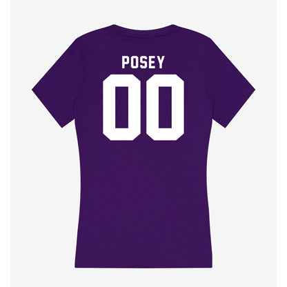 TCU - NCAA Men's Basketball : Jace Posey - Women's V-Neck T-Shirt-1