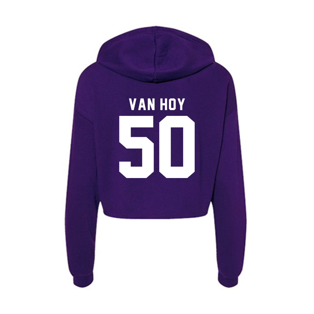 TCU - NCAA Football : Witten Van Hoy - Women's Crop Fleece Hoodie-1
