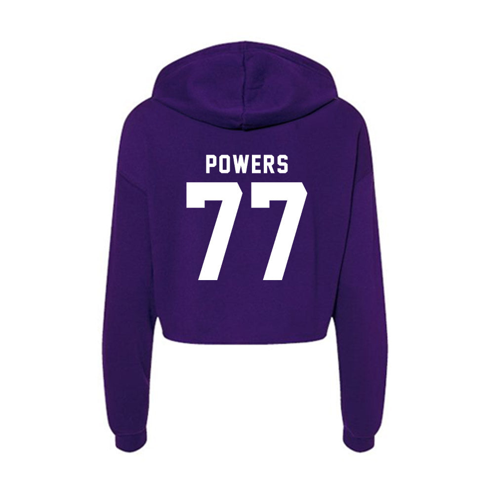 TCU - NCAA Football : Cooper Powers - Women's Crop Fleece Hoodie-1