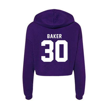 TCU - NCAA Women's Soccer : Evie Baker - Women's Crop Fleece Hoodie-1