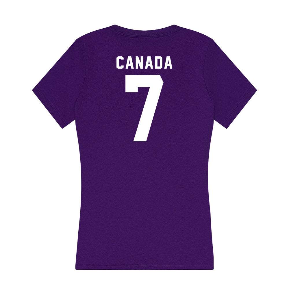 TCU - NCAA Football : Channing Canada - Women's V-Neck T-Shirt-1