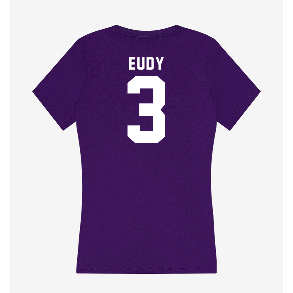 TCU - NCAA Baseball : Kade Eudy - Women's V-Neck T-Shirt-1
