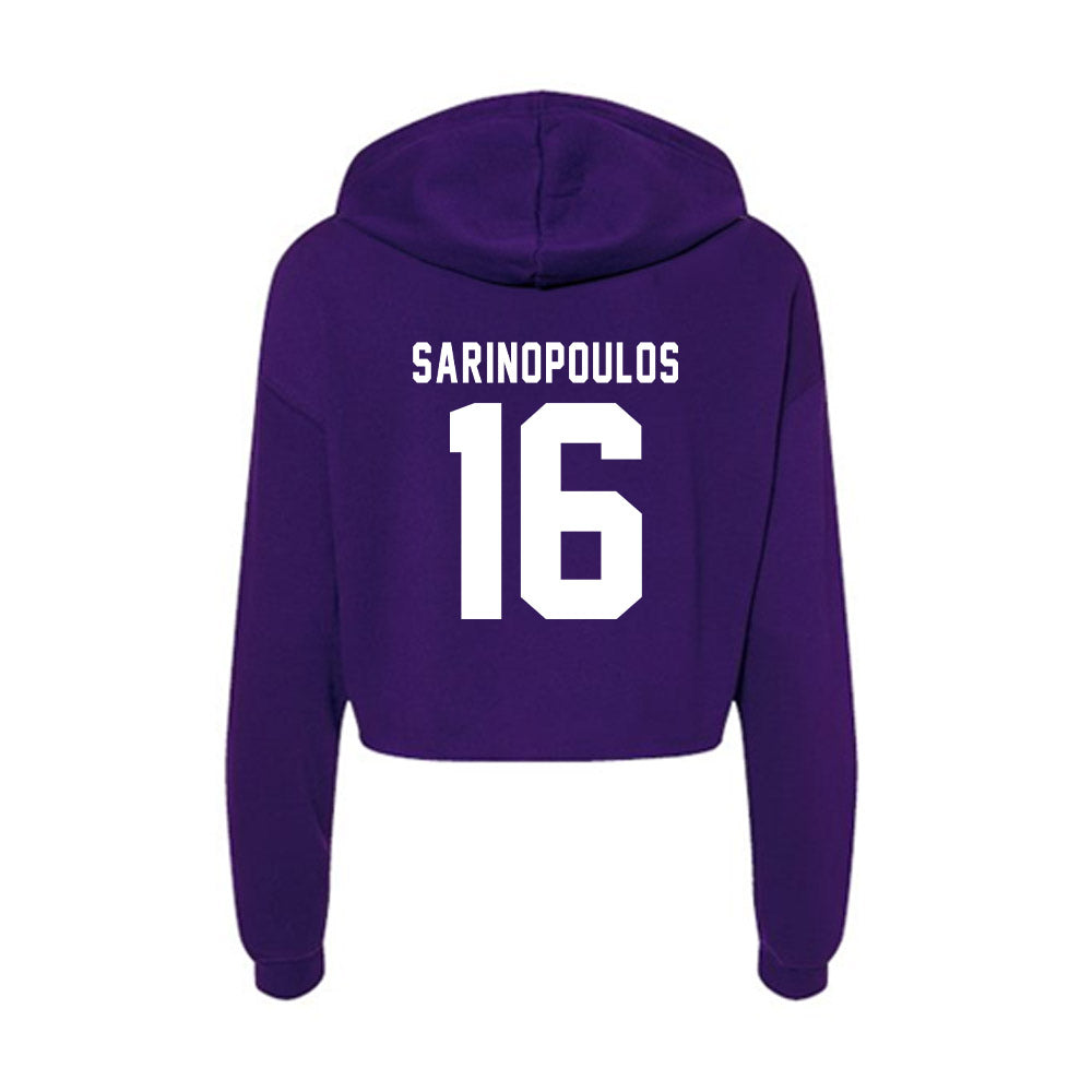 TCU - NCAA Women's Soccer : Cate Sarinopoulos - Women's Crop Fleece Hoodie-1