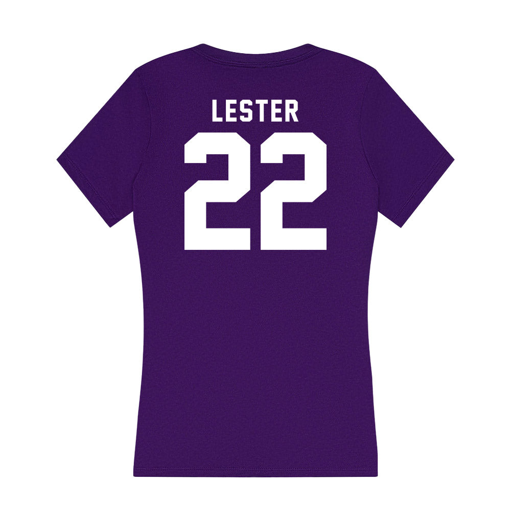 TCU - NCAA Football : Jordan Lester - Women's V-Neck T-Shirt-1