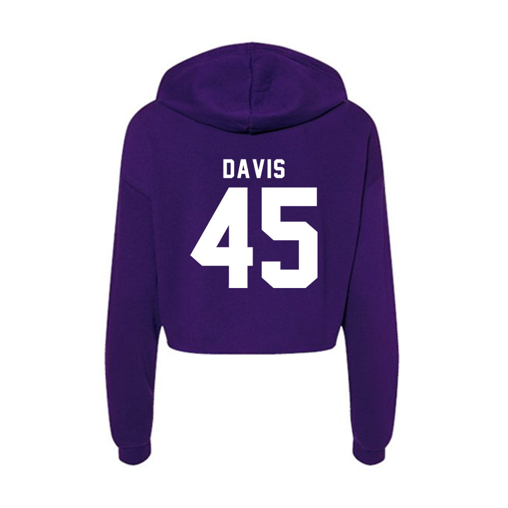 TCU - NCAA Baseball : Lance Davis - Women's Crop Fleece Hoodie-1