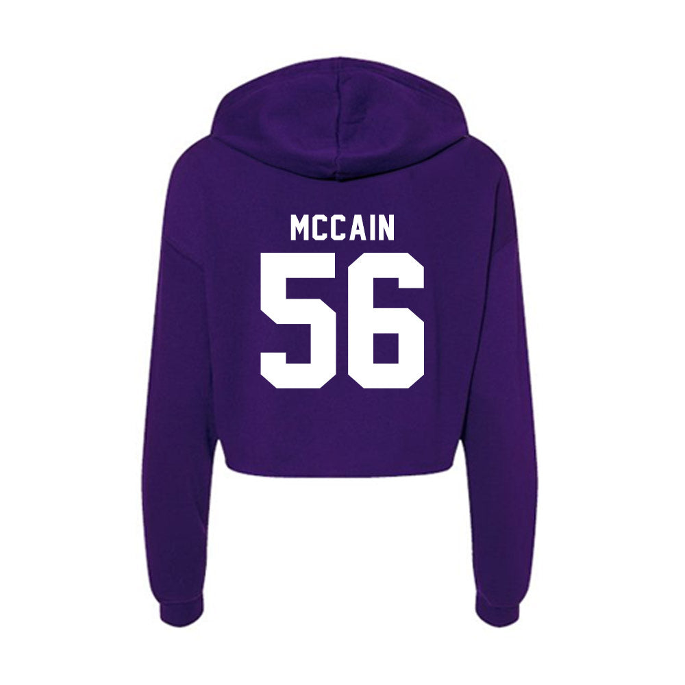 TCU - NCAA Equestrian : Rebecca McCain - Women's Crop Fleece Hoodie-1