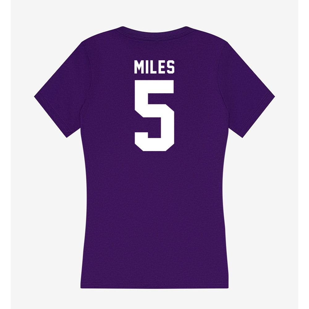 TCU - NCAA Women's Basketball : Olivia Miles - Women's V-Neck T-Shirt-1