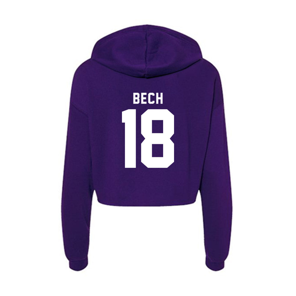 TCU - NCAA Football : Jack Bech - Women's Crop Fleece Hoodie-1