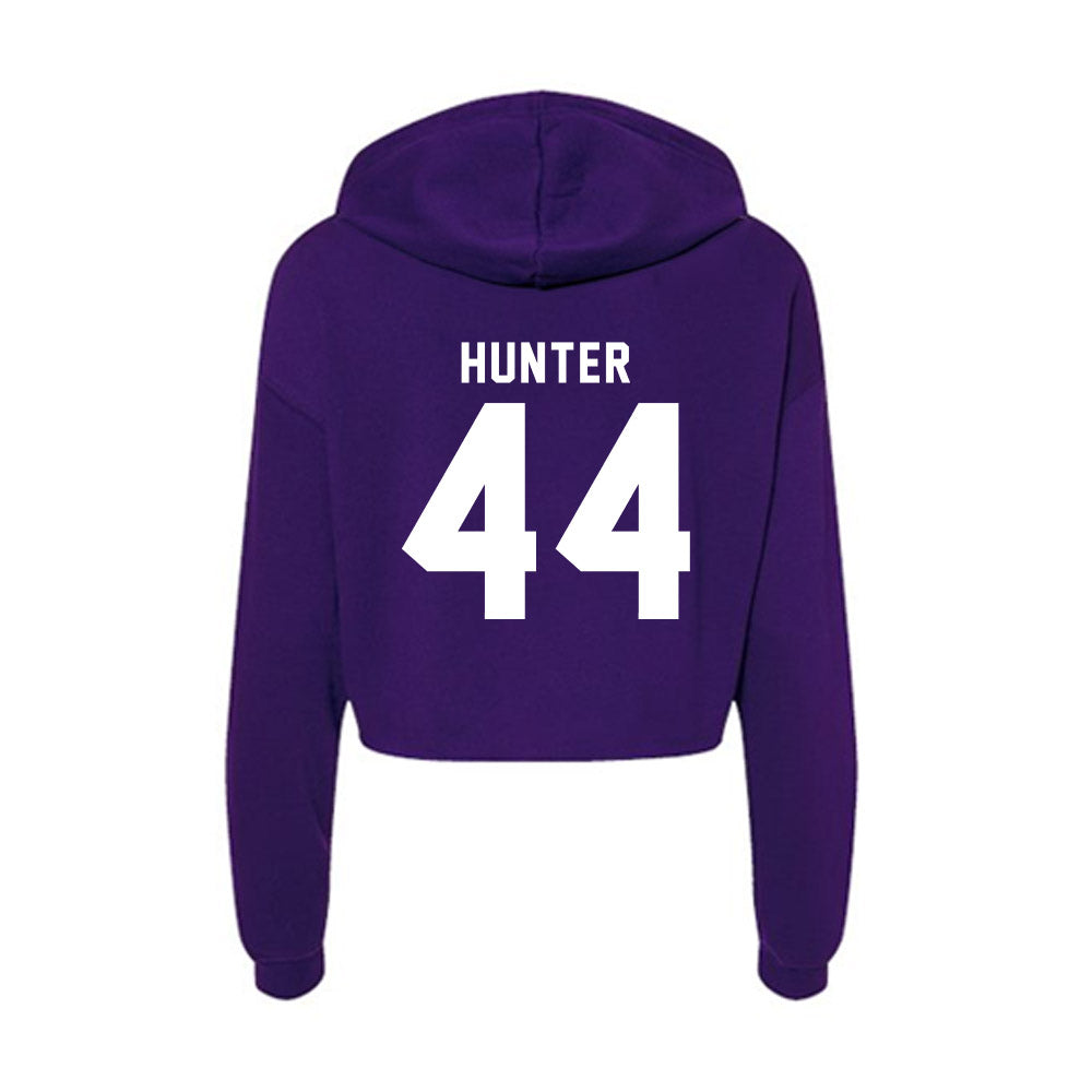 TCU - NCAA Women's Basketball : Emily Hunter - Women's Crop Fleece Hoodie-1