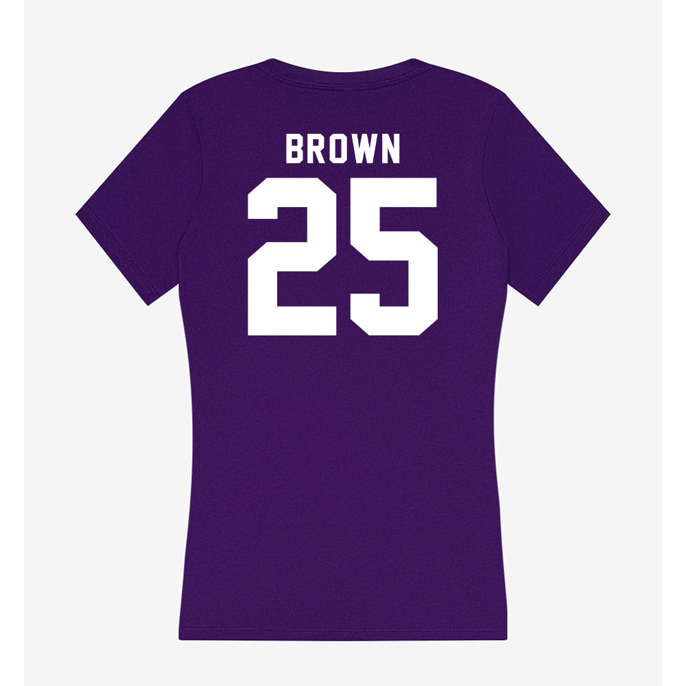 TCU - NCAA Women's Soccer : Ally Brown - Women's V-Neck T-Shirt-1