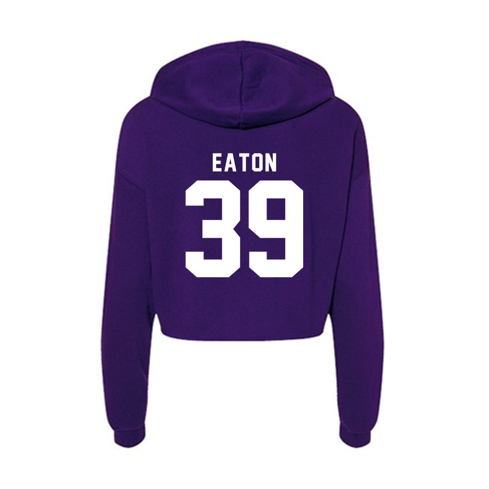 TCU - NCAA Baseball : Cole Eaton - Women's Crop Fleece Hoodie-1