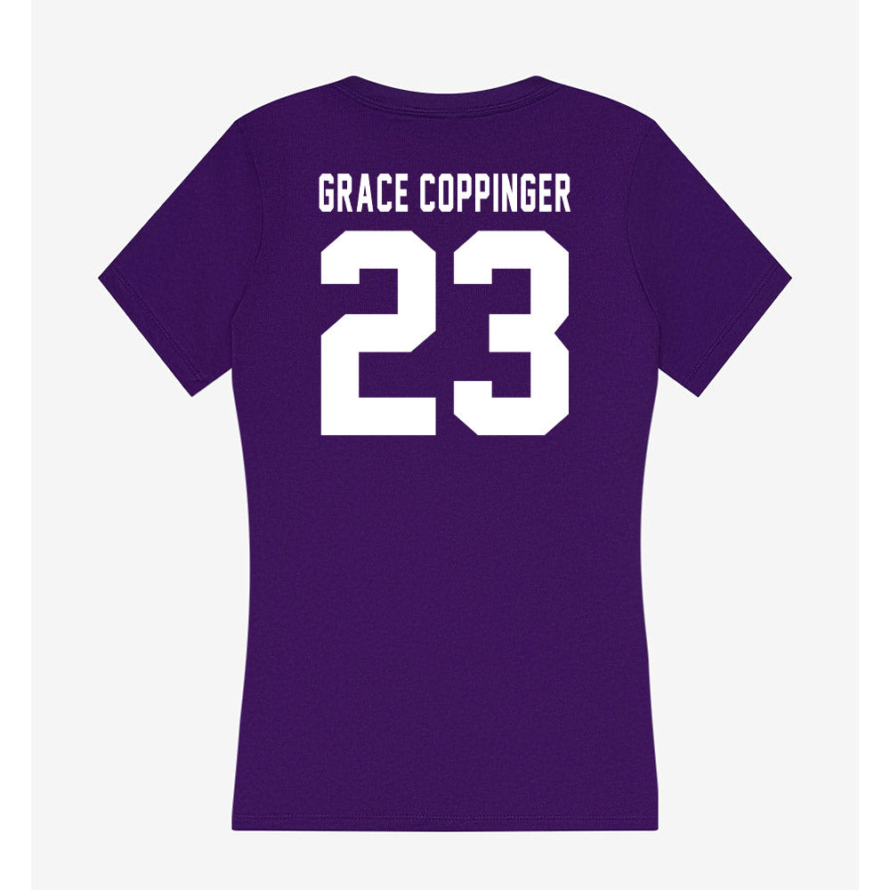 TCU - NCAA Women's Soccer : Grace Grace Coppinger - Women's V-Neck T-Shirt-1