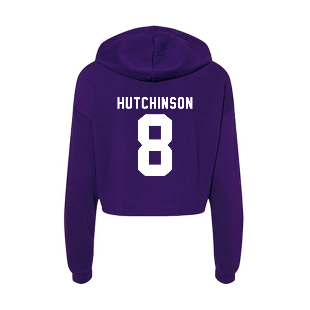 TCU - NCAA Baseball : Lane Hutchinson - Women's Crop Fleece Hoodie-1