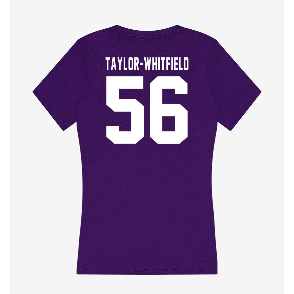 TCU - NCAA Football : Benjamin Taylor-Whitfield - Women's V-Neck T-Shirt-1