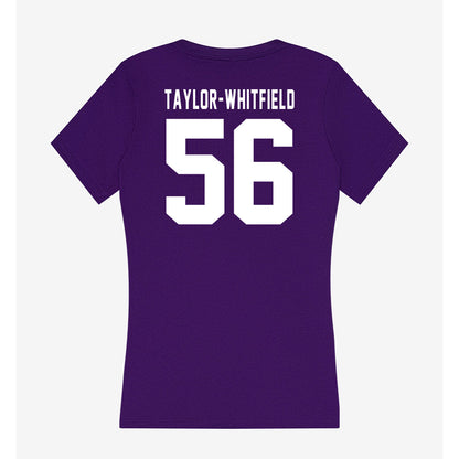 TCU - NCAA Football : Benjamin Taylor-Whitfield - Women's V-Neck T-Shirt-1