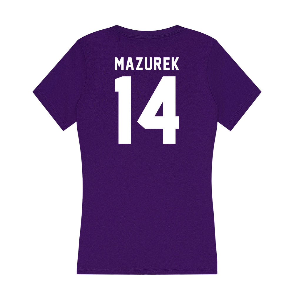 TCU - NCAA Women's Basketball : Natalie Mazurek - Women's V-Neck T-Shirt-1