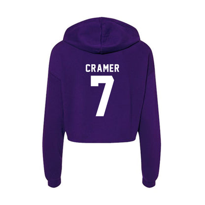 TCU - NCAA Baseball : Cole Cramer - Women's Crop Fleece Hoodie-1