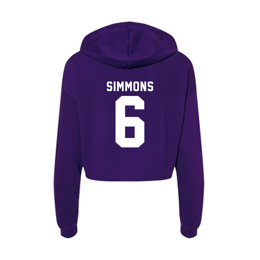 TCU - NCAA Men's Basketball : Ashton Simmons - Women's Crop Fleece Hoodie-1