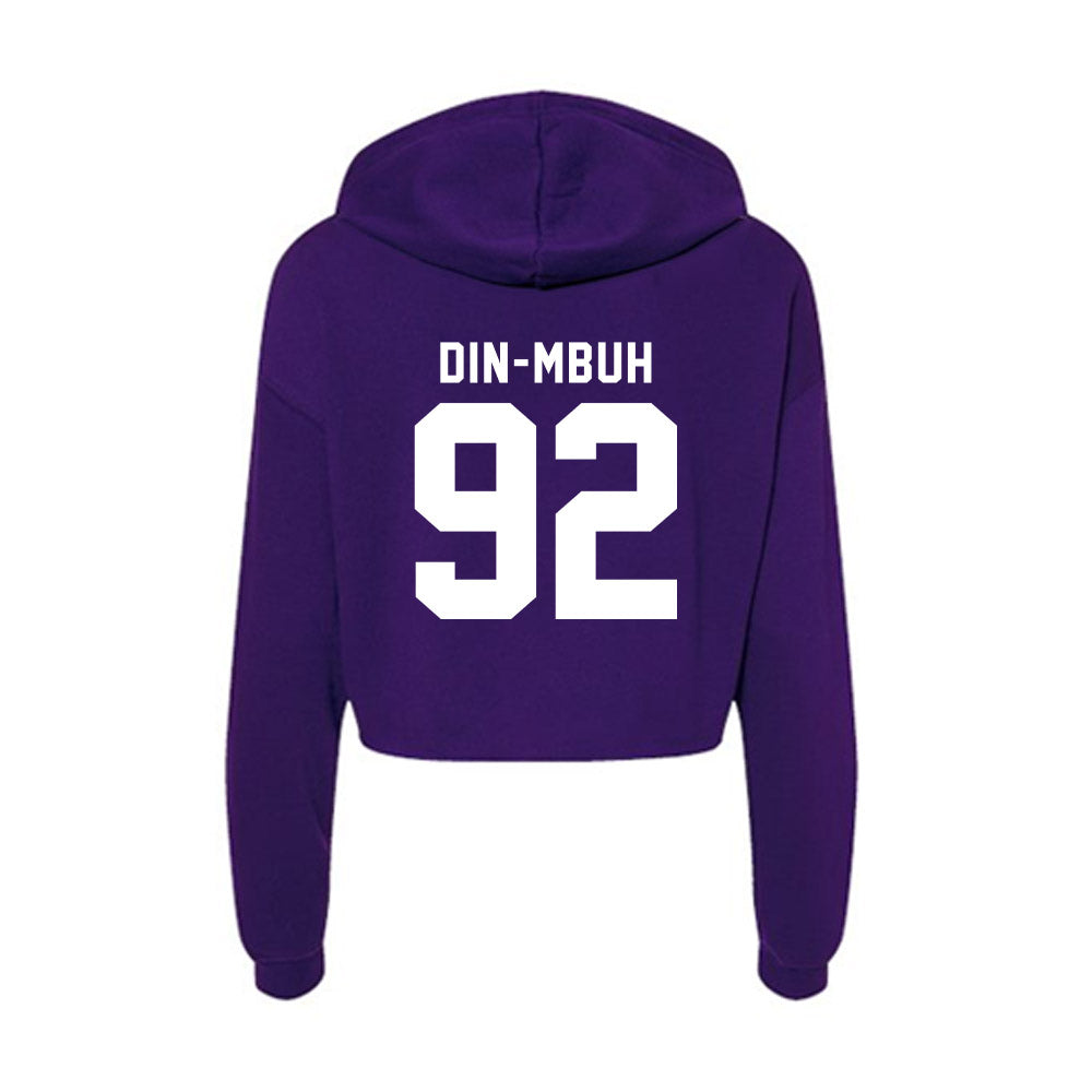 TCU - NCAA Football : Ansel Din-Mbuh - Women's Crop Fleece Hoodie-1