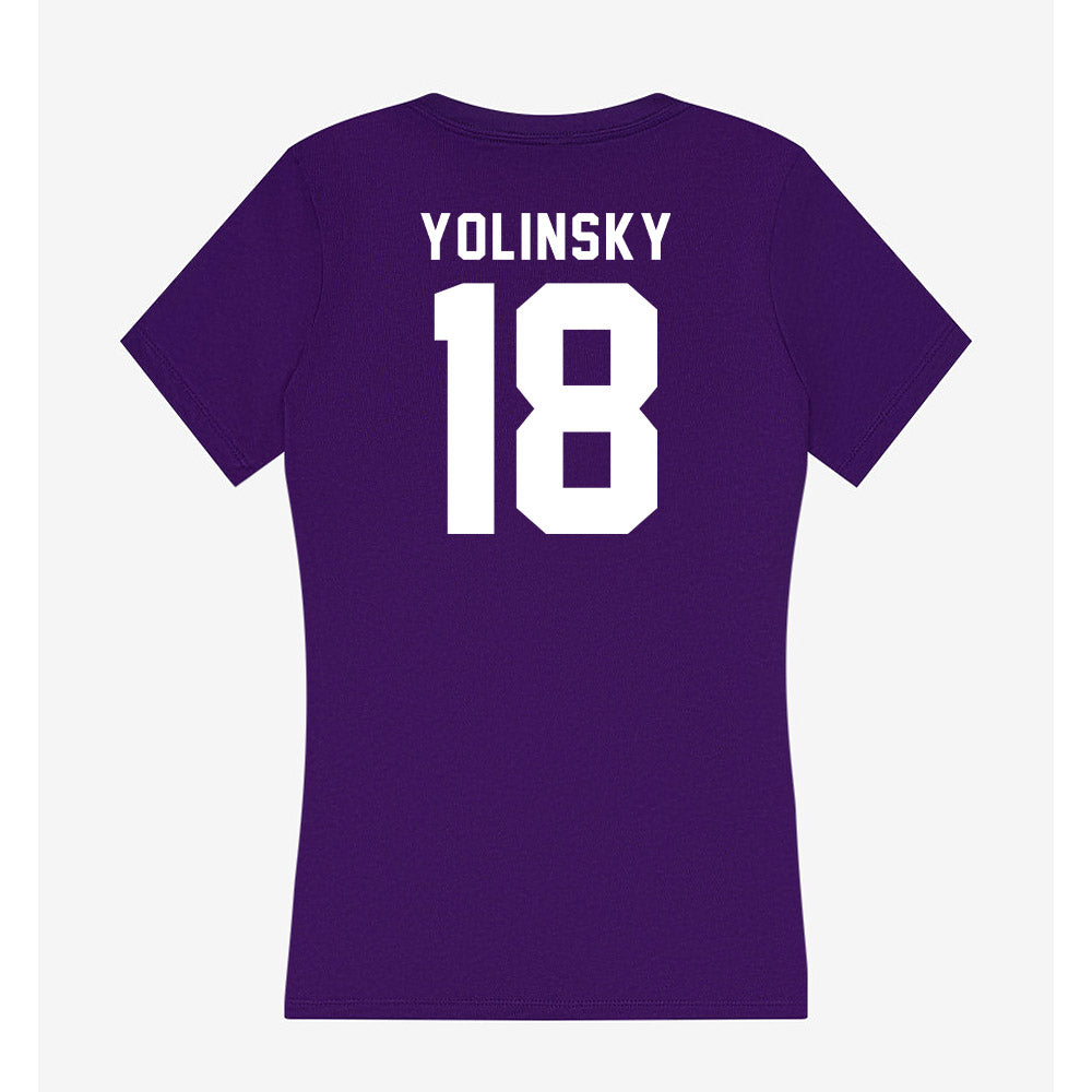 TCU - NCAA Women's Soccer : Emma Yolinsky - Women's V-Neck T-Shirt-1