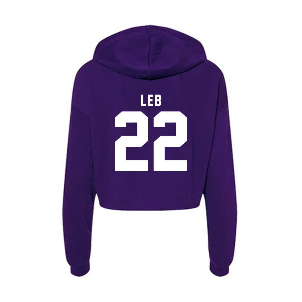 TCU - NCAA Women's Soccer : Georgia Leb - Women's Crop Fleece Hoodie-1