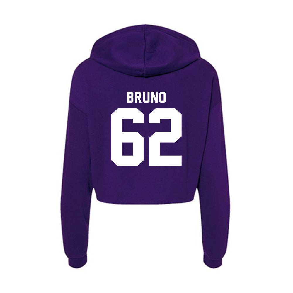 TCU - NCAA Football : Carson Bruno - Women's Crop Fleece Hoodie-1