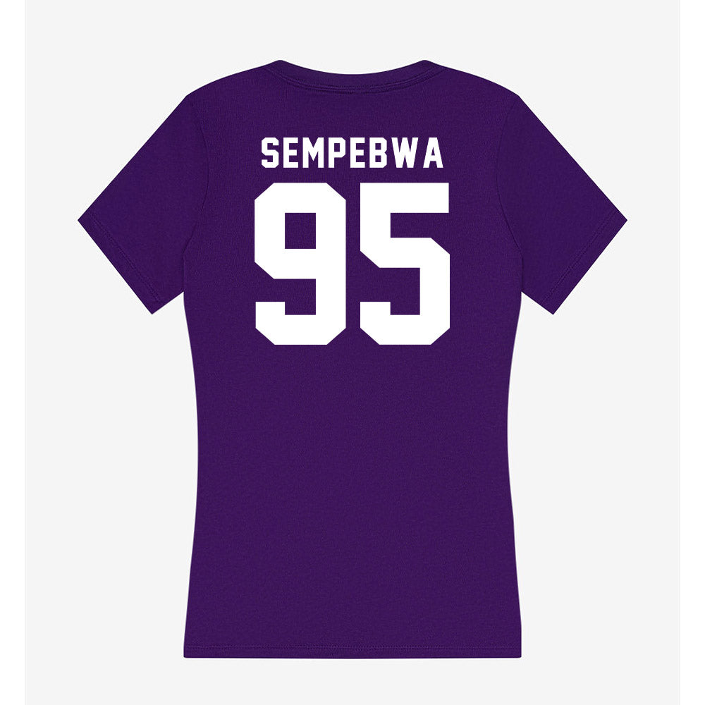 TCU - NCAA Football : Caleb Sempebwa - Women's V-Neck T-Shirt-1