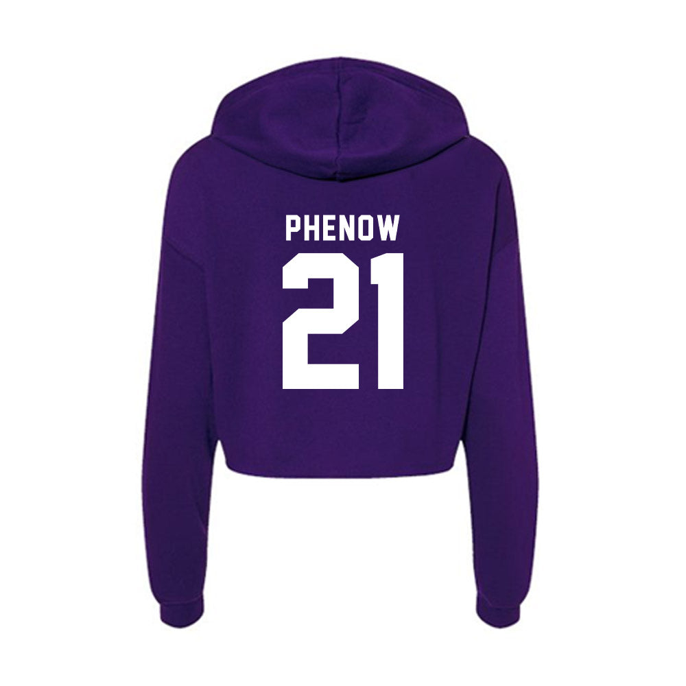 TCU - NCAA Baseball : Tyler Phenow - Women's Crop Fleece Hoodie-1