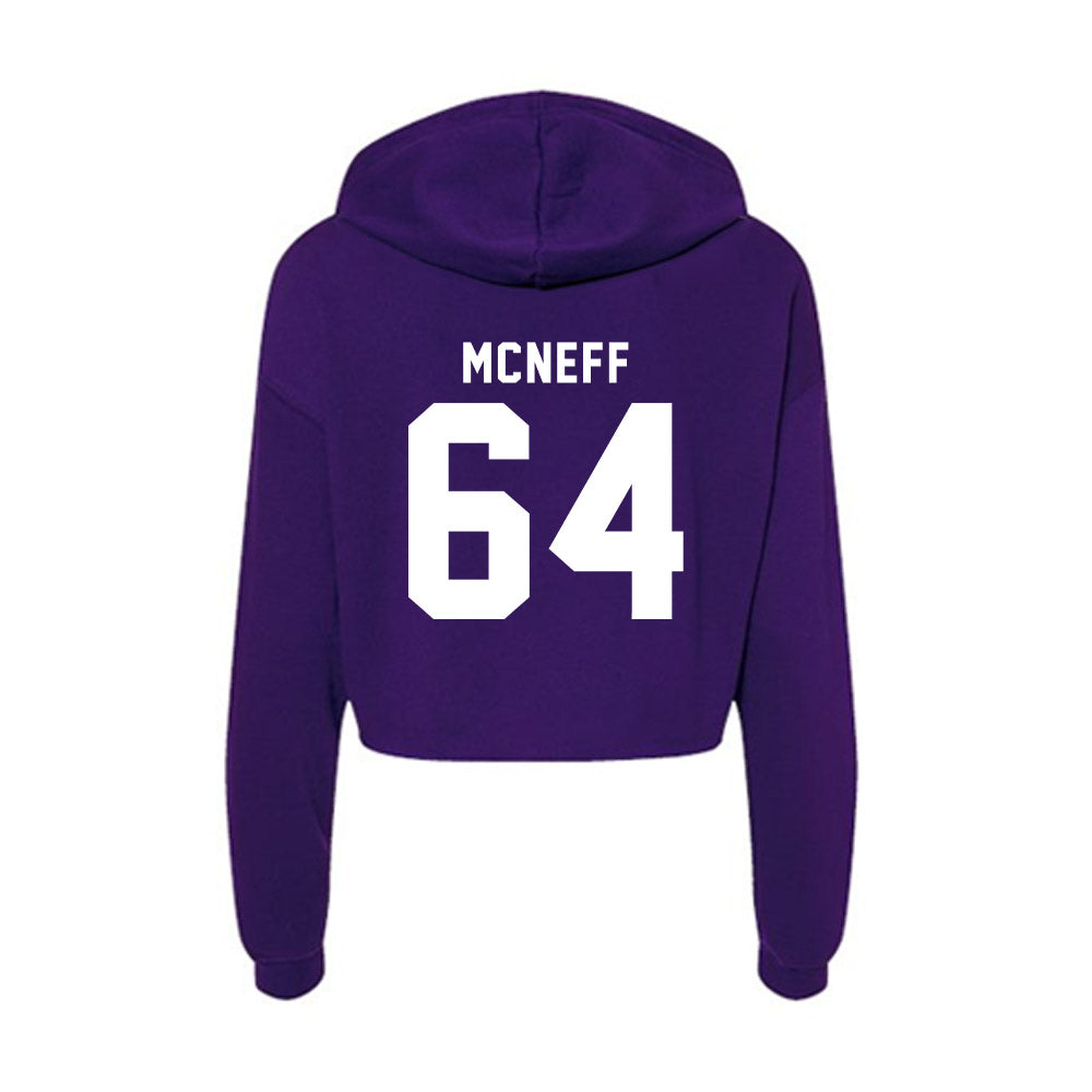 TCU - NCAA Football : Jackson McNeff - Women's Crop Fleece Hoodie-1