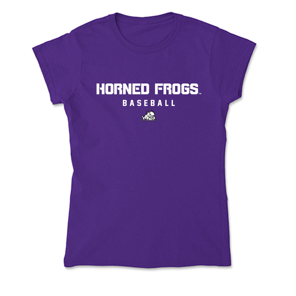 TCU - NCAA Baseball : Lane Hutchinson - Soft Style Women’s T-Shirt-0