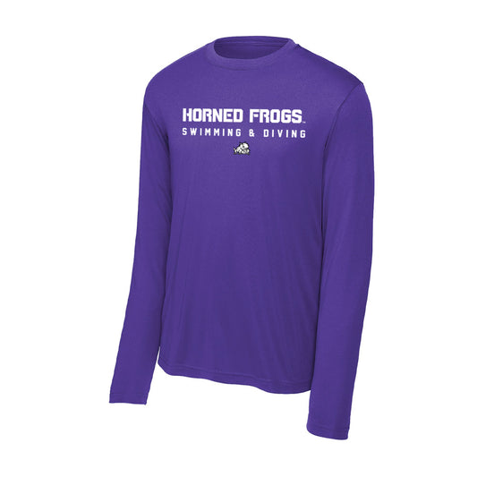 TCU - NCAA Women's Swimming & Diving : Nina Vadovicova - Activewear Long Sleeve T-Shirt-0