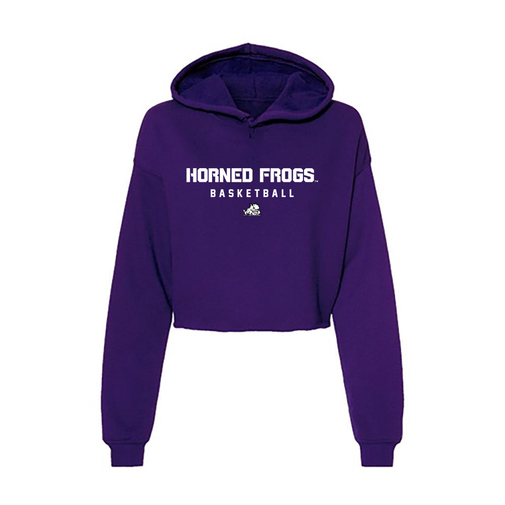 TCU - NCAA Women's Basketball : Deasia Merrill - Women's Crop Fleece Hoodie-0