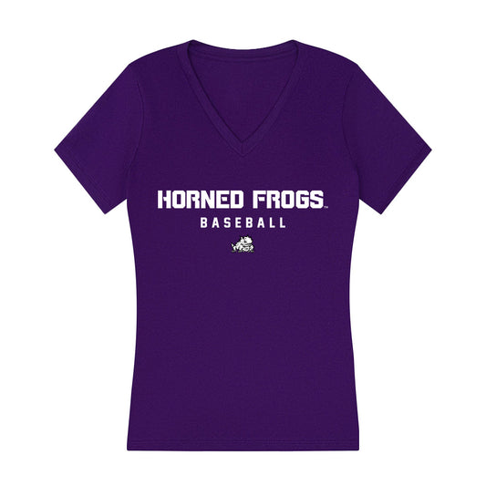 TCU - NCAA Baseball : Tyler Phenow - Women's V-Neck T-Shirt-0