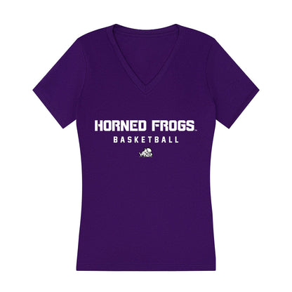 TCU - NCAA Men's Basketball : Drew McElroy - Women's V-Neck T-Shirt-0