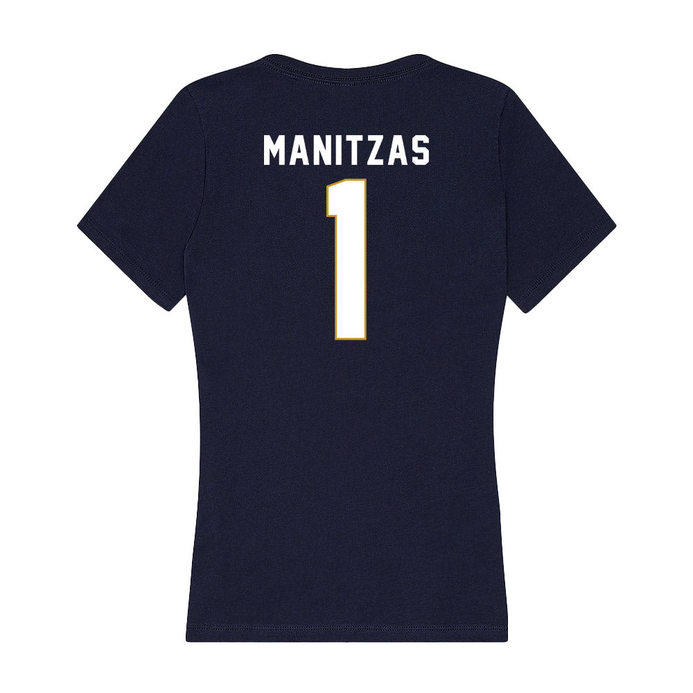 Notre Dame - NCAA Women's Volleyball : Alyssa Manitzas - Women's V-Neck T-Shirt-1