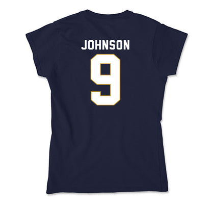 Notre Dame - NCAA Football : Brauntae Johnson - Soft Style Women’s T-Shirt-1