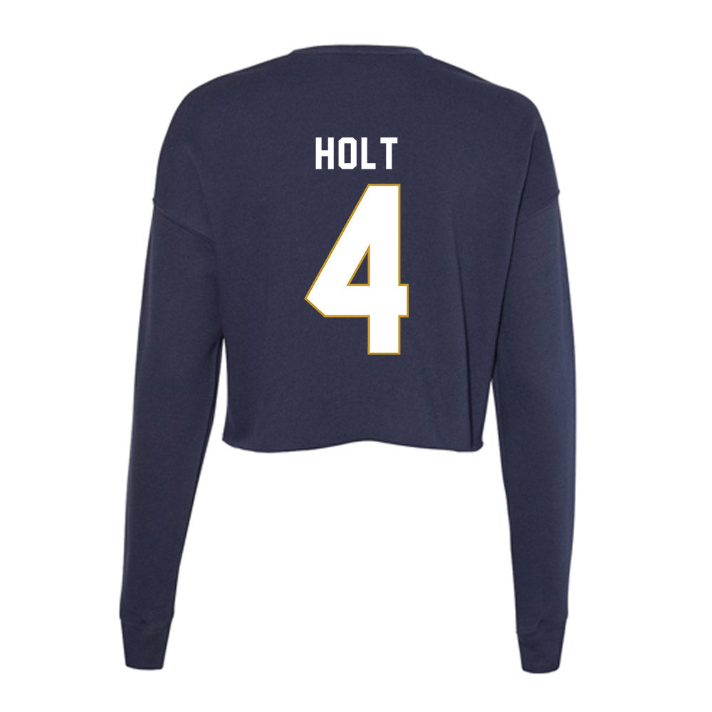 Notre Dame - NCAA Baseball : Jonathan Holt - Women's Cropped Crew Fleece-1