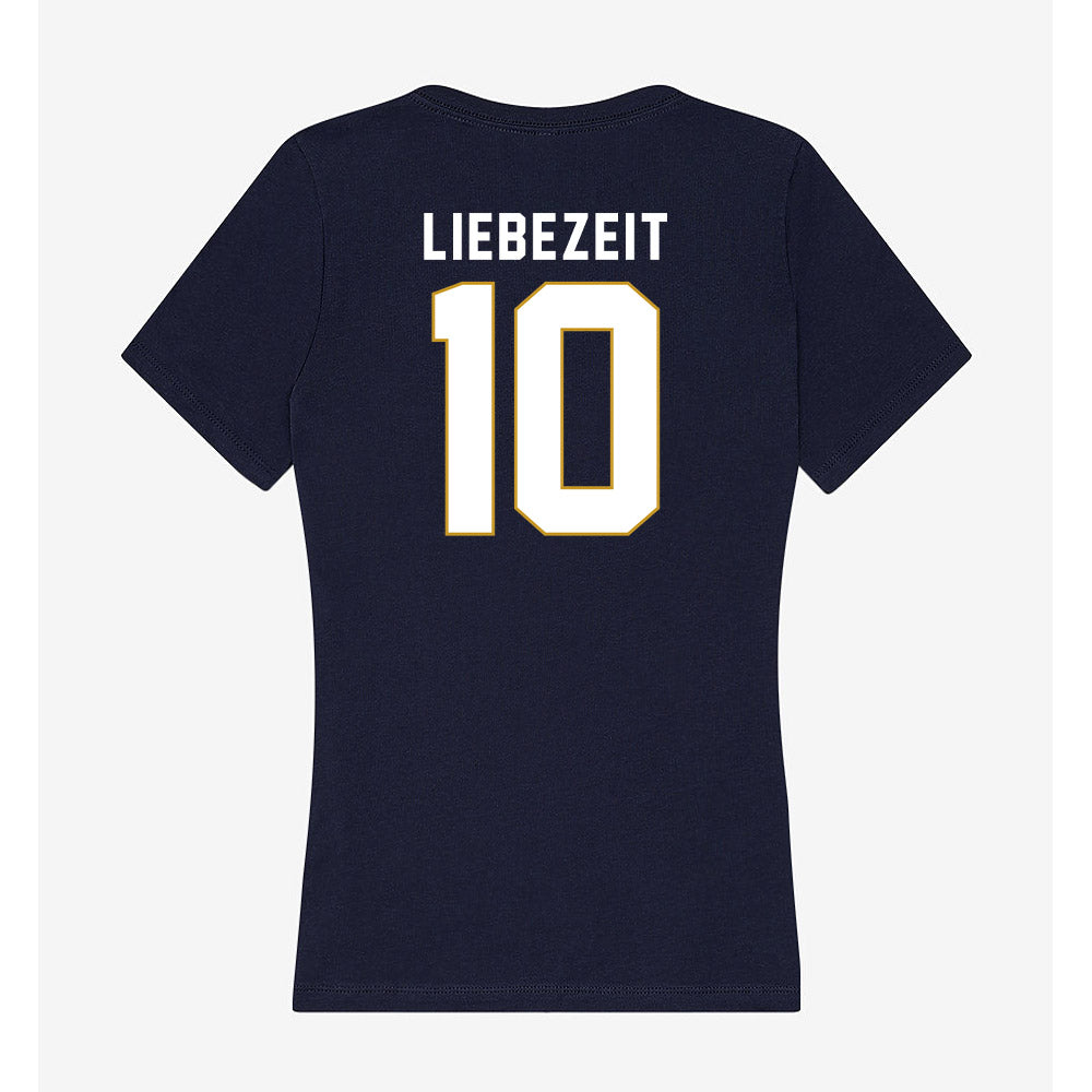 Notre Dame - NCAA Women's Lacrosse : Kiki Liebezeit - Women's V-Neck T-Shirt-1