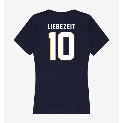 Notre Dame - NCAA Women's Lacrosse : Kiki Liebezeit - Women's V-Neck T-Shirt-1
