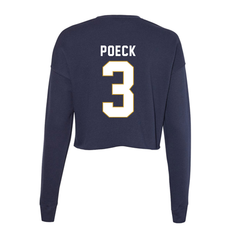 Notre Dame - NCAA Softball : Sydny Poeck - Women's Cropped Crew Fleece-1