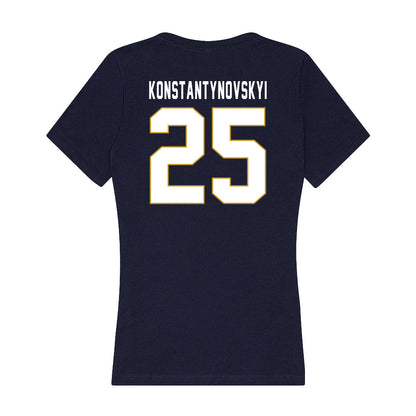 Notre Dame - NCAA Men's Basketball : Nikita Konstantynovskyi - Women's V-Neck T-Shirt-1