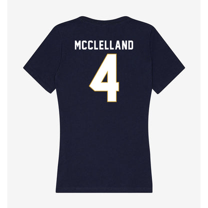 Notre Dame - NCAA Women's Lacrosse : Ellie McClelland - Women's V-Neck T-Shirt-1