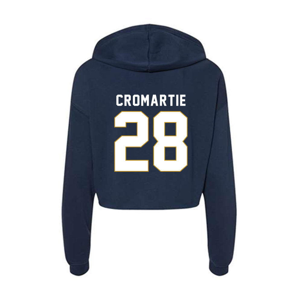 Notre Dame - NCAA Baseball : RJ Cromartie - Women's Crop Fleece Hoodie-1