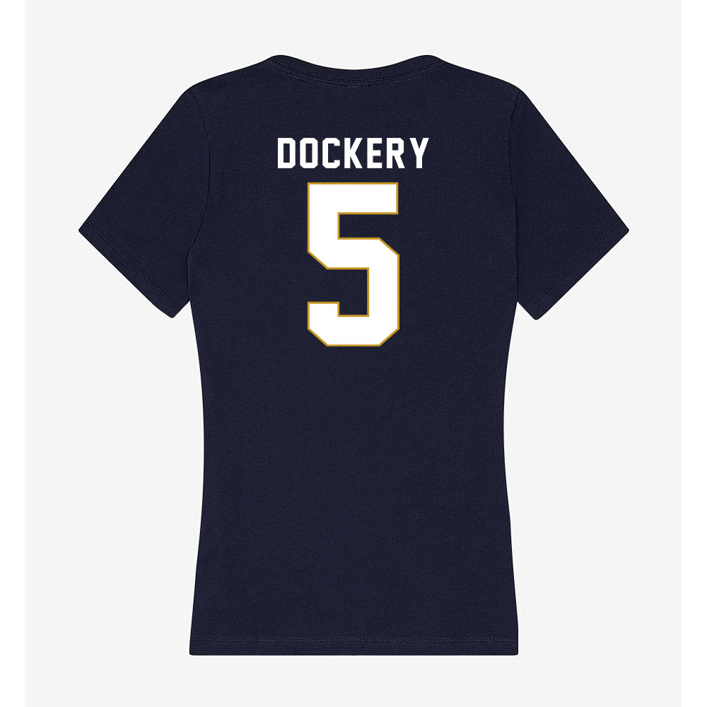 Notre Dame - NCAA Women's Volleyball : Cailey Dockery - Women's V-Neck T-Shirt-1