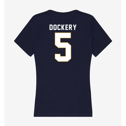 Notre Dame - NCAA Women's Volleyball : Cailey Dockery - Women's V-Neck T-Shirt-1