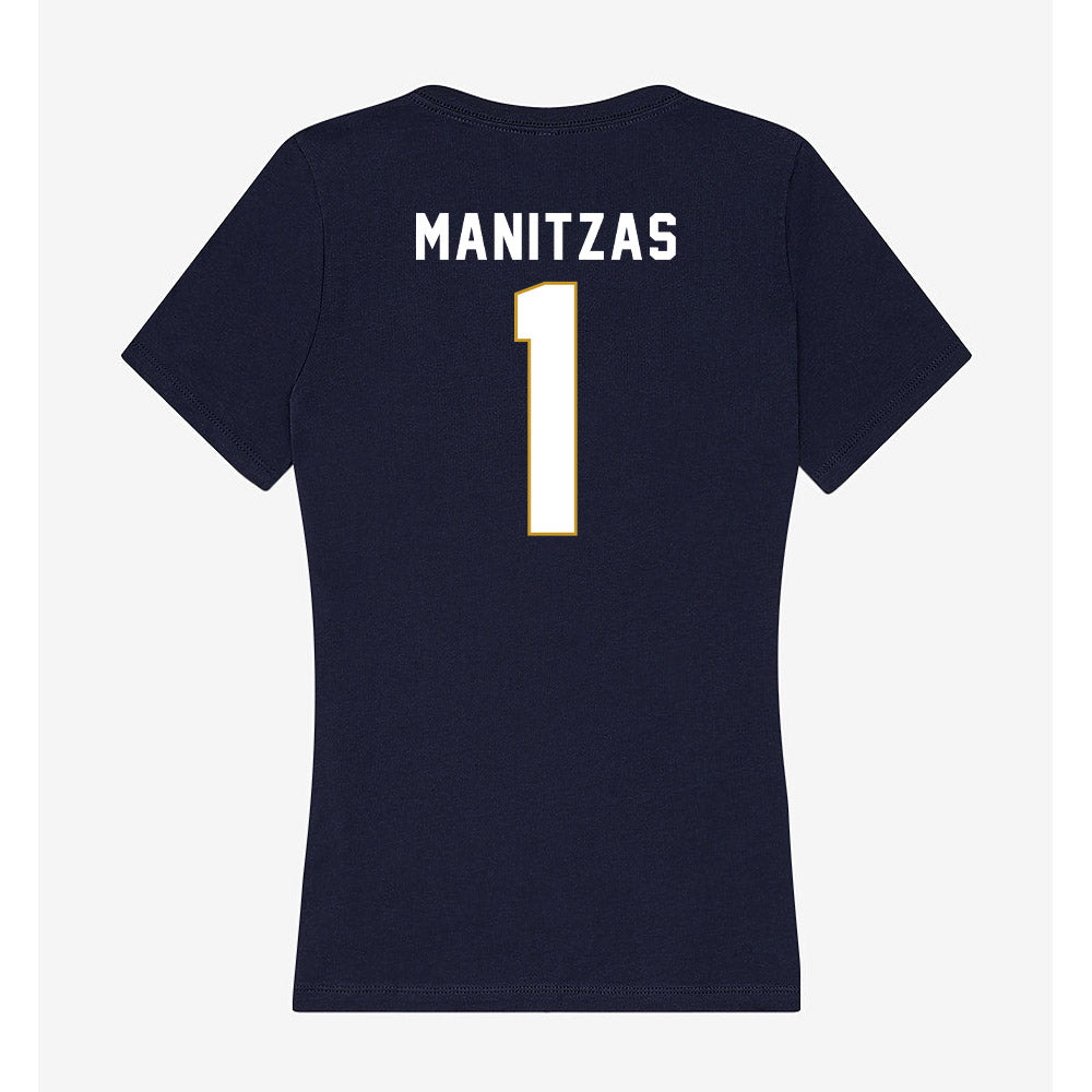 Notre Dame - NCAA Women's Volleyball : alyssa manitzas - Women's V-Neck T-Shirt-1