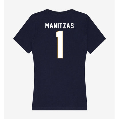 Notre Dame - NCAA Women's Volleyball : alyssa manitzas - Women's V-Neck T-Shirt-1