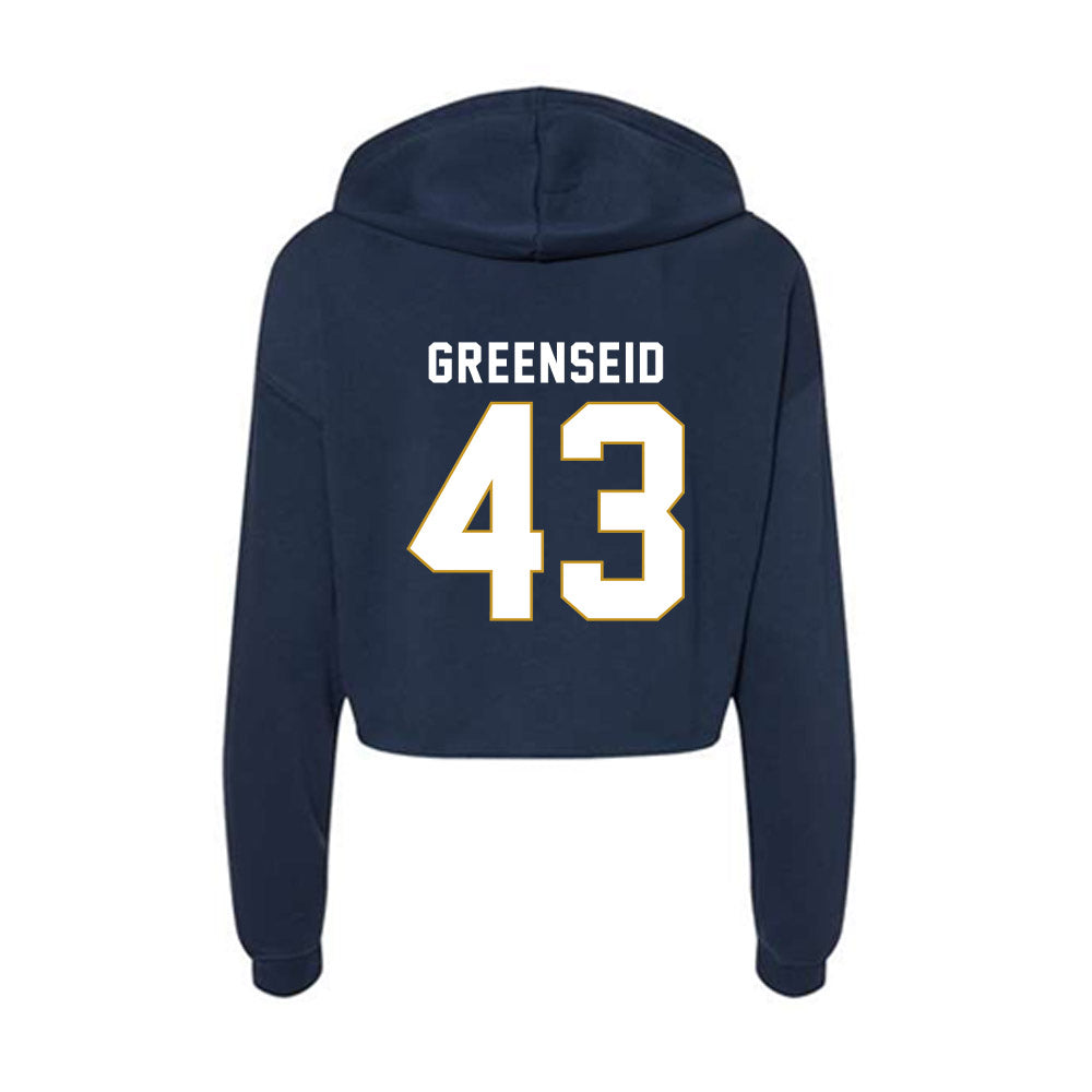 Notre Dame - NCAA Baseball : Noah Greenseid - Women's Crop Fleece Hoodie-1