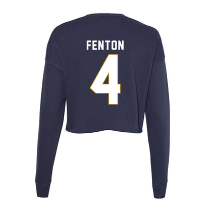 Notre Dame - NCAA Women's Volleyball : Lily Fenton - Women's Cropped Crew Fleece-1